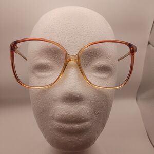 Logo Paris UZ 122 91301 017 130 Vintage 54-16 Eyeglass Frame Two Tone Oversized